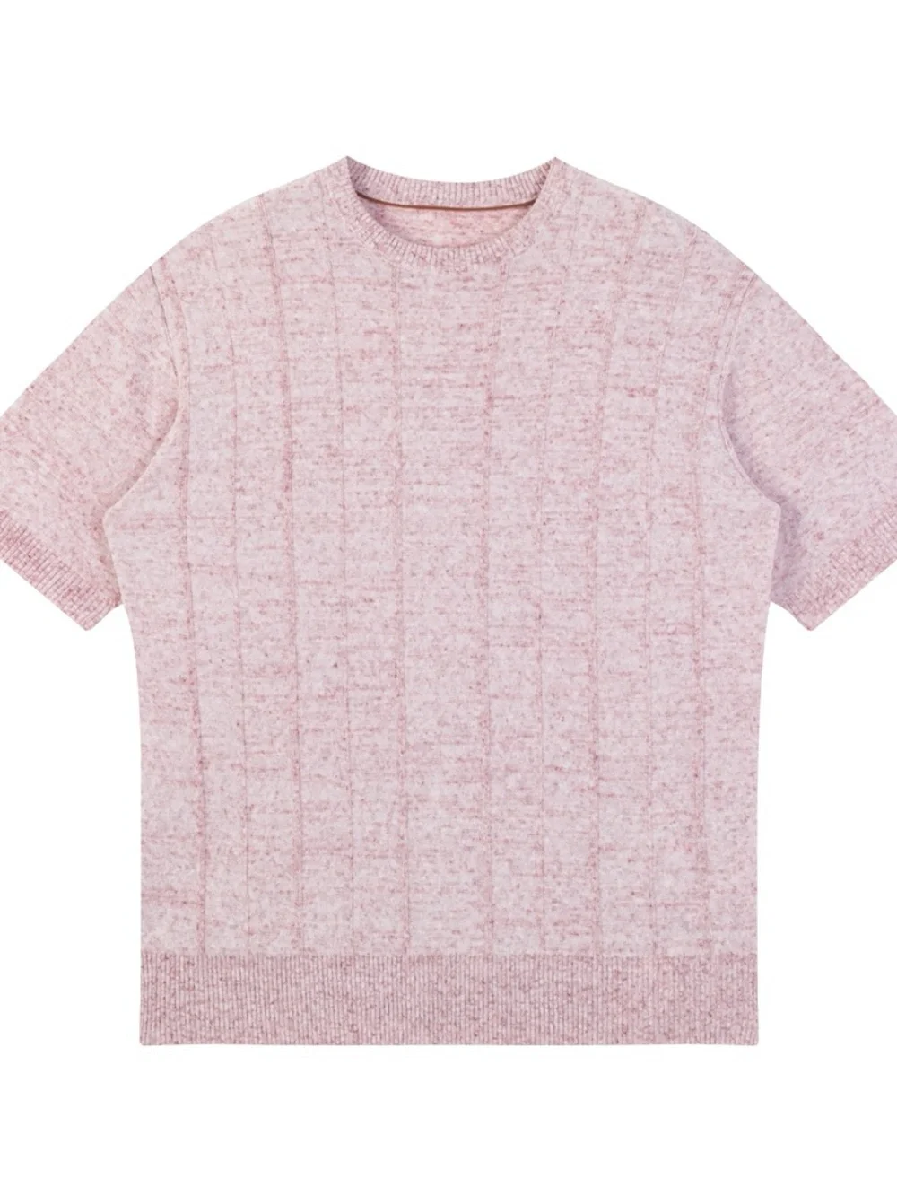Loro Piana Blush Pink Short-Sleeve Crewneck Sweater
